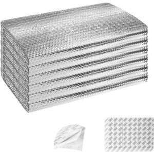ToLanbbt Garage Door Insulation Kit 6P Double Bubble Window Heat Insulation Panels, 6MM 24" x 48" Reflective Aluminum Foil Summer/Winter Barrier Sheets with 120 Adhesive Tapes for Garage Attic Wall