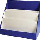 Classroom Keepers Sturdy Cardboard Book Shelf, 3-Tiered, Blue, 17" H x 20" W x 10" D, 1 Unit