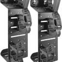 Truck Bed Rail Mount Brackets Compatible with Ford Maverick 2022-2025 F150 2015-2025 Ranger 2019-2025 Truck Bed Rail Track System, Modular Carbon Steel Accessory Mount for Shovels, Axes(3-Set Clamps)