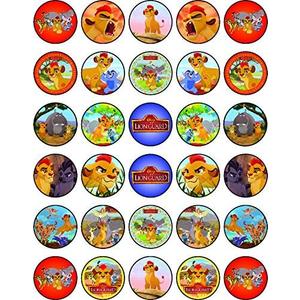 30 x Edible Cupcake Toppers  Brave Lion Guardians Inspired Collection of Edible Cake Decorations | Uncut Edible on Wafer Sheet