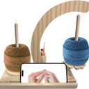 Yarn Holder for Crocheting and Knitting,Upgraded Rotating Yarn Spinner with 2 Spindles,Portable Wrist Yarn Holder with Phone Stand & Crochet Accessories Storage, Crochet Gift for Knitting Lovers