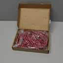 12 Feet Christmas Wooden Beads Garland Round Craft Farmhouse Vintage Wood Bead Garlands for Xmas Decoration Supplies(Dark Red)