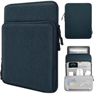 TiMOVO 8-9 Inch Tablet Sleeve Case for All-New iPad mini 7 (A17 Pro, 2024), iPad mini 6 (8.3-Inch, 2021), iPad mini 5/4/3/2/1, Protective Pouch Bag with Multiple Pockets, Indigo