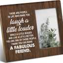 TSUYAWU Gift for Friends, Friendship Gifts for Women Friends Men, Rustic Best Friend Wood Picture Frame 8 x 10 Inch Tabletop and Wall Mounting (Display Photo 4 x 6 Inch)