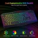 Redragon S101-3 Wired RGB Backlit Gaming Keyboard and Mouse Combo, Programmable Keyboard and Mouse (800-7200DPI), Gaming Headset Mouse Pad Combo All in 1 PC Gamer Bundle for Windows PC (Black)