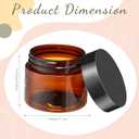 200 Pcs 4 oz Empty Bulk Plastic Container Jars with Lid Leak Proof Round Plastic Jars Small Cosmetic Travel Containers for Storage Makeup Creams Lotion Ointments, Amber