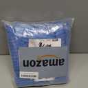 Home Brilliant Blue Euro Shams Set of 2 Velvet Corduroy Decorative Throw Pillow Covers for Couch Sofa Bed, 26 x 26 Inch, Blue