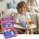 Case Compatible with Little Tikes for Story Dream Machine Books Starter Set, Toys Protective Container for Little Tikes for Storytime Audio Play Real for Character Collection (Box Only), Purple