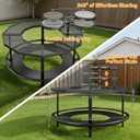 Fire Pit Surround Tabletop - 360° Fire Pit Guard for Solo Stove Bonfire & Ranger, Portable Protective Barrier for Wood Burning Fire Pits Up to ⌀21", UV-Resistant Outdoor Fabric (Firepit Not Included)