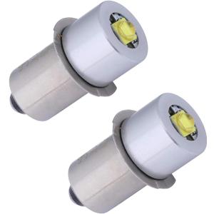 TRLIFE Maglight LED Bulb, Maglight Bulb Replacement for 3-16 C&D Cells Flashlight, 3W Maglight LED Converter Replacement Bulbs for 4V 5V 6V 12V 18V Maglight Flashlight(2 Pack)