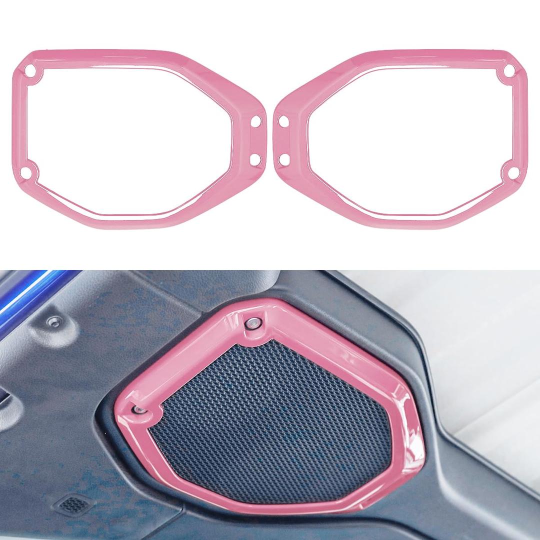 Barong for Jeep Wrangler JL JLU 2018-2023 for Jeep Gladiator JT 2020-2023 Accessories Interior Top Roof Speaker Cover Trim (Pink)