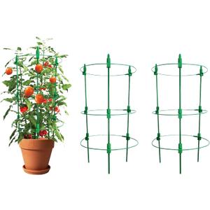 Adjustable Tomato Plant Support Cages. 2 Pack 36 Inch Tomato Plant Stakes for Climbing Plants,VegetablesFlowersFruit.