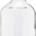 1 Gallon (128oz) Glass Fermenting Jug with Handle, Black Polyseal Lid & Cap (Pack of 1)