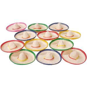 11 Mini Sombrero, 3 Inches Wide Mini Hats for Cinco De Mayo Party for Bottles