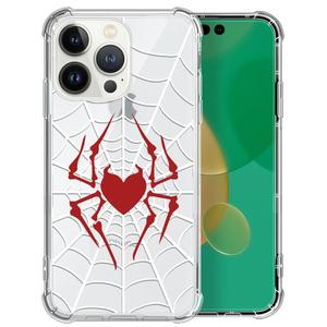 ClothxbYJ Case for iPhone 14 Pro,T1t Red Spider Heart G1 Clear Case Pattern Cute Cover Case for Girls Men Slim Thin Soft Shockproof Phone Case
