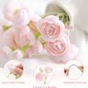 Alupssuc 30Pcs Ranunculus Artificial Flowers Faux Silk Mini Ranunculus, Spring Flowers Artificial Indoor for DIY Bouquets, Bulk Fake Wedding Filler Flowers for Bride Shower Decorations, Shabby Blush