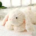 Soft Weighted Bunny Stuffed Animal 20.5" 2Lbs, Sturdy and Fluffy Beige Rabbit Plush Toy for Kids Cuddle, Cute Plushy Hugging Pillow Toy for Kids (20.5"x7.9"x5.9")