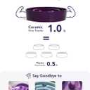 LE TAUCI Ceramic Slow Feeder Dog Bowls Small Breed, 0.6 Cups Dog Food Dish for Fast Eaters, Puzzle Bowl for Small Dogs and Cats,Purple