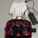 JOYIN Halloween Led Mask, Light Up Mask and Gloves for Cosplay Costume (Purple), 3 Modes Scary Glow in The Dark Masks for Boys Girls Halloween Party Dress Up Accessories, Gifts Giving