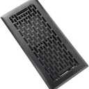 SANYCASA Floor Register 4x10 Inches Heavy Duty Walkable Steel Floor Vents Ease Adjust Air Flow Direction Floor Registers - Boston Design - Oil Rubbed Bronze Air Floor Vent Covers for Home