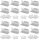 16 Units per Set Solar Panel Mounting Z Brackets, Solar Panel Mounting Brackets Lightweight Aluminum Corrosion-Free for RVs, Trailers, Boats, Yachts, Wall and Other Off Gird Roof