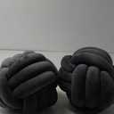 Namalu 2 Pcs Soft Knot Pillow Ball, Decorative Round Throw Knotted Pillows Cushion, Handmade Stuffed Ball Pillows for Bedroom Sofa Couch Home Decor(10.6 Inches,Dark Gray)