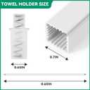 24-Inch Spring End Wall-Mounted Towel Bar, Adjustable Sturdy Plastic Towel Holder for Bathroom Kitchen Towel Storage White