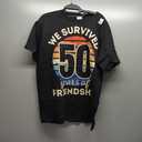 Celebrating 50 YEARS OF FRIENDSHIP Funny Group Matching T-Shirt (M, Black)