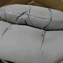 Patio Outdoor Wicker Chair Cushions Set of 2 Waterproof 19.5" x 19.5" x5" Outdoor Chair Cushion with Thick PP Cotton Resistant Patio Furniture Pads for Indoor and Outdoor Wicker Chair Cushion, Silver