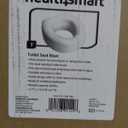 HealthSmart Enhanced Comfort 5" Raised (Round) Toilet Seat Risers for Seniors 5 Slip Resistant Pads FSA/HSA Eligible Padded Toilet Seat Elevation 15.7 x 15.2 x 6.1 