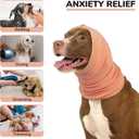 PUMYPOREITY Anti-Slip Headband for Dog Hematoma, Adjustable Dog Calming Hoodie for Fireworks, Thunderstorms, Grooming, No Shake Ear Wraps & Muffs for Noise Protection, M, Orange