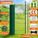 4x80FT Wire Mesh Temporary Fence with Columns, Hexagonal Garden Fence