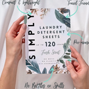 SIMPLY Laundry Detergent Sheets - UP TO 120+ Loads - Fresh Scent - 60 Detergent Sheets - Concentrated Liquidless Laundry Soap - No Plastic Jug -