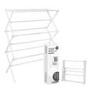 ZOES HOMEWARE 2026 Enhanced Clothes Drying Rack | Foldable Drying Rack Clothing for Laundry | Small Collapsible Portable Dryers for Laundry | Use for Indoor & Outdoor | White 37.5"x29"x12"