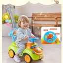 VEVOR Ride On Push Car, Push Car for Toddler 19 to 36 Months, Around Buggy with Guardrails, Handle & Under-seat Storage, 55 lbs Load Capacity, Foot-to-Floor Walker for Boys Girls, Green, 32.7 inches x 16.5 inches x 34.6 inches