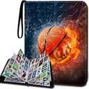 900 Pockets Basketball Card Binder Sleeves, Trading Card Binder Collectible Trading Card Albums for Basketball Baseball Football Trading Sports Game Cards, Book Folder Organizer Card Holder
