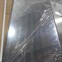 16 in. W x 59 in. H Aluminum Alloy Frame Black Full Body Floor Mirror with Floor Stand and Wall Mounted Hooks