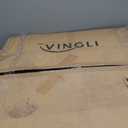 VINGLI 30" Rattan Coffee Table, Round Water-Wave Glass Metal Center Table, Modern Coffee Table with 2-Tier Storage, Farmhouse Circular Coffee Tables for Living Room and Small Space, Natural Vibe