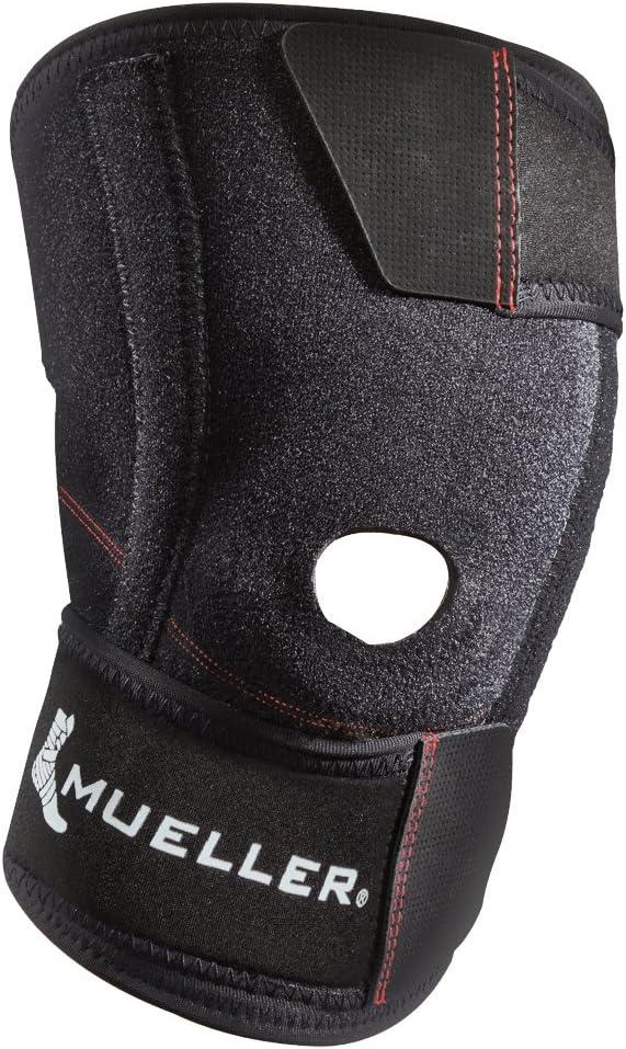 MUELLER Sports Medicine Wraparound Knee Stabilizer (One Size Fits Most, Black)