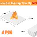 3 x 4 Packs Tabletop Fire Pit Ceramic Wool for Tabletop Firepit Bowl to Extend Burn Time,Firepit Ceramic Fiber Insulation Cotton Core (8in*6in*0.2in)