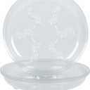 Idyllize 5 Pieces of 6 Inch Clear Thick Plastic Heavy Duty Sturdy Plant Saucer Drip Trays for pots (6'')