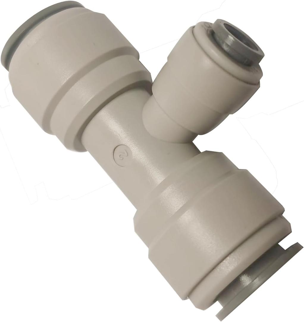 Acetal Copolymer 1/2" x 1/4" Tube OD Tube Fitting,Reducing Union Tee Connector, Push to connect for RO water filter system parts (pack of 5)