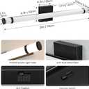 Modern Bathroom Vanity Light 31 Inch Black Bathroom Light Fixtures Over Mirror 19W Dimmable 5CCT LED Vanity Light Bar for Bathroom Mirror Cabinets Bedroom(Built-in Dimmer)