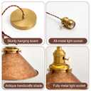 Oyisen Rusted Copper Kitchen Hanging Lights 8.2 Inch Industrial Lampshade Retro Farmhouse Pendant Light for Bedroom Barn and Bar Foyer Lighting Fixtures 2 Pack