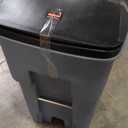 Rubbermaid Commercial Products BRUTE Rollout Plastic Trash/Garbage Can/Bin with Wheels 65 Gal for Restaurants/Hospitals/Offices/Back of House/Warehouses/Home (Gray)