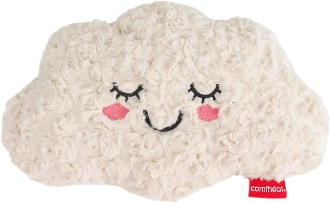 Microwave Unscented Heating Pad for Pain Relief, Moist Heat Pack Hot Compress for Period Cramps, Shoulder, Muscles, Cute Cloud Plush Heating Pad, Gift for Girl Women Kids, with Washable Cover
