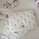 Kawaii Cartoon Polka Dot Puffy Laptop Sleeve Y2K Computer Cover Bag Accessories Pouch Cute Plush Carrying Case (15-15.6 inch,White)