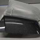 X AUTOHAUX Car Rear View Driver Passenger Side Mirror Cover Cap Replacement Black Carbon Fiber Black for BMW 5 6 7 Serie F01 F02 F03 F04 F06 F07 F10 F11 F12 F13 Mirror Guard Covers