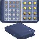 Coin Collection Book for Collector,260 Pockets Fireproof Coin Collection Holder Album,Coin Collection Organizer Storage Box Case Album for 20/25/ 27/30/ 38mm Coins,Blue