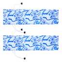 Bulyoou 2 Pcs Drawstring Mahjong Bags Protective Sleeve for Mahjong Racks and Pushers Printed Tile Bag 26 Inch, White, Empty Mah Jong Bag Only (White,Blue)